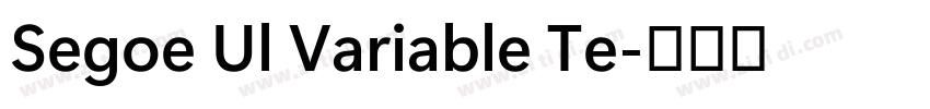 Segoe Ul Variable Te字体转换